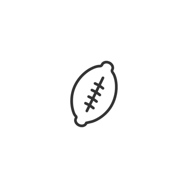 Американский Футбольный Мяч Изолированная Линия Значок Веб Мобильных Телефонов — стоковый вектор