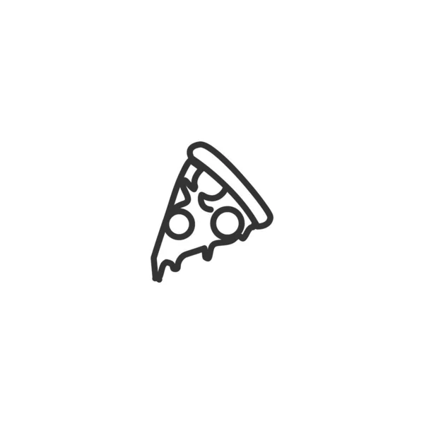 Pizza Isolierte Linie Symbol Für Web Und Handy — Stockvektor