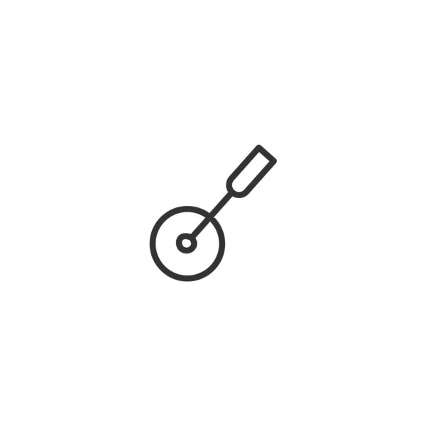 Иконка Изолированной Линии Рулонного Ножа Веб Мобильных Устройств — стоковый вектор