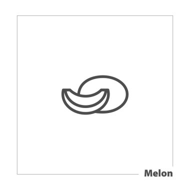 Web ve mobil için kavun izole çizgi simgesi