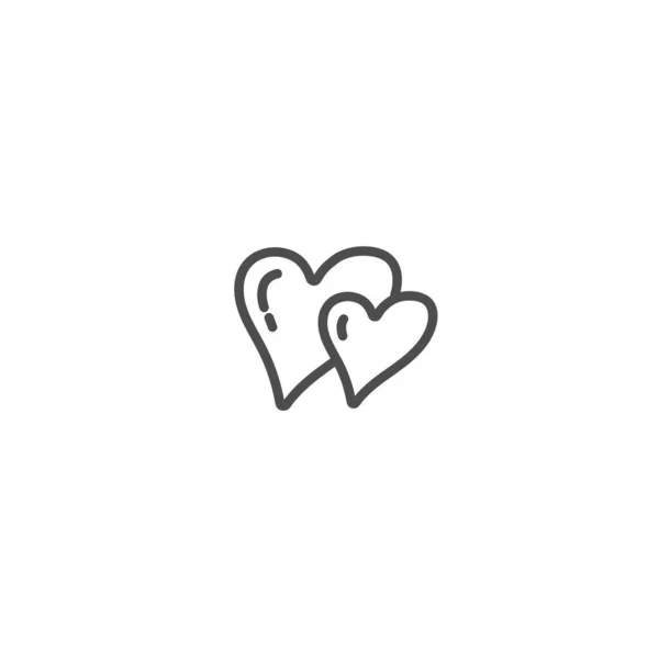 Иконка Сердца Белом Фоне — стоковый вектор