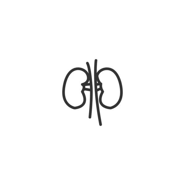 Nieren Isolierte Linie Symbol Für Web Und Mobile — Stockvektor