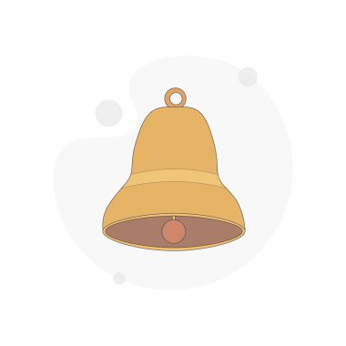 Beyaz üzerinde çan izole vektör düz çizim
