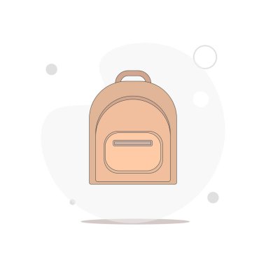 Sırt çantası. Sırt çantası. Sırt çantası. - Okul çantası. Beyaz üzerinde Çuval vektör düz illüstrasyon