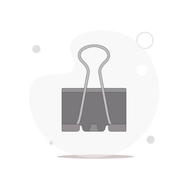 kağıt ataç vektör beyazı düz illüstrasyon