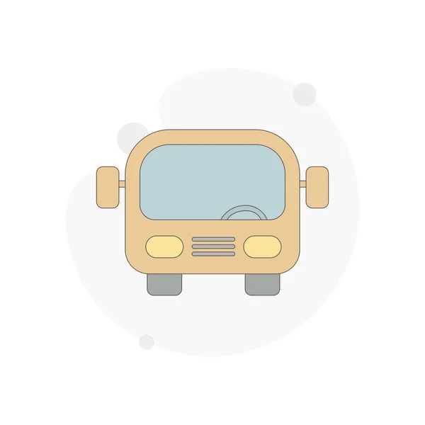 Beyaz Üzerindeki Bus Izole Vektör Düz Illüstrasyon — Stok Vektör