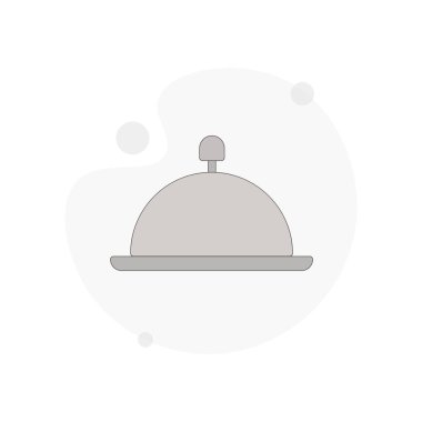 Otel resepsiyon çağrısı izole vektör düz illüstrasyon