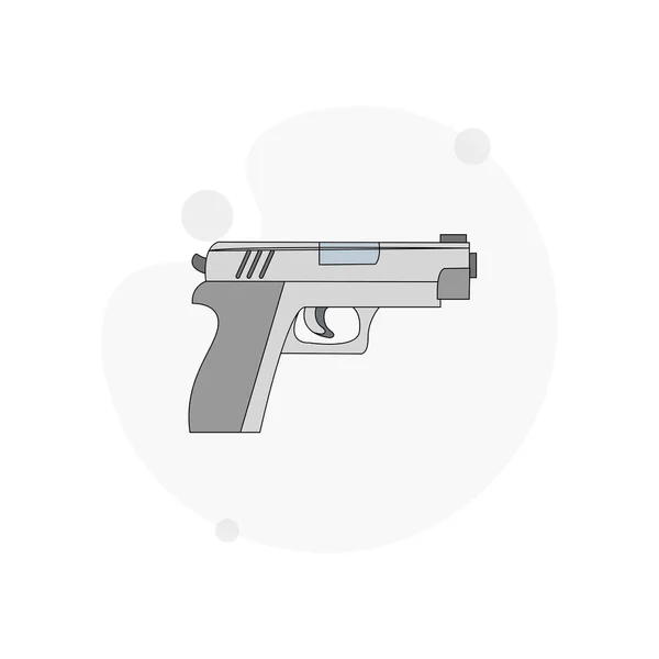 Pistol Isolerad Vektor Platt Illustration — Stock vektor