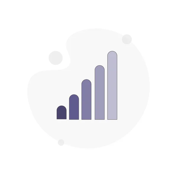 Gsm Ikonen Mobil Signal Isolerad Vektor Platt Illustration Vit — Stock vektor