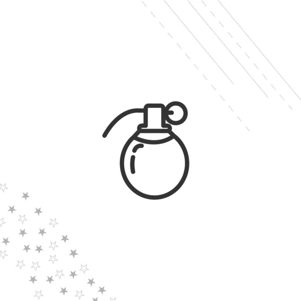 Ручная Граната Изолированная Иконка Линии Веб Мобильных Устройств — стоковый вектор