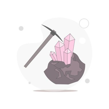 Maden Çekici, beyaz üzerinde izole vektör düz çizim