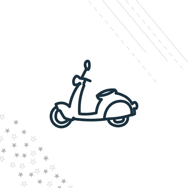 Ikone Der Motorradlinie Motorroller Isolierte Linie Symbol Für Web Und — Stockvektor