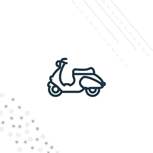 Motorbike Line Icon Scooter Isolated Line Icon Web Mobile — Stock Vector