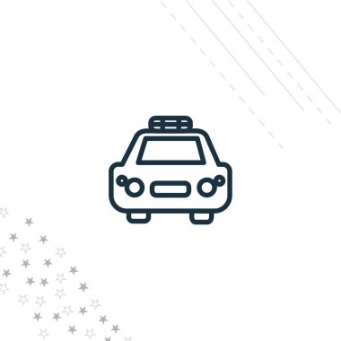 taksi vagonu ağ ve mobil için izole hat simgesi