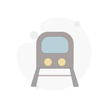 beyaz üzerinde izole tren vektör düz illüstrasyon