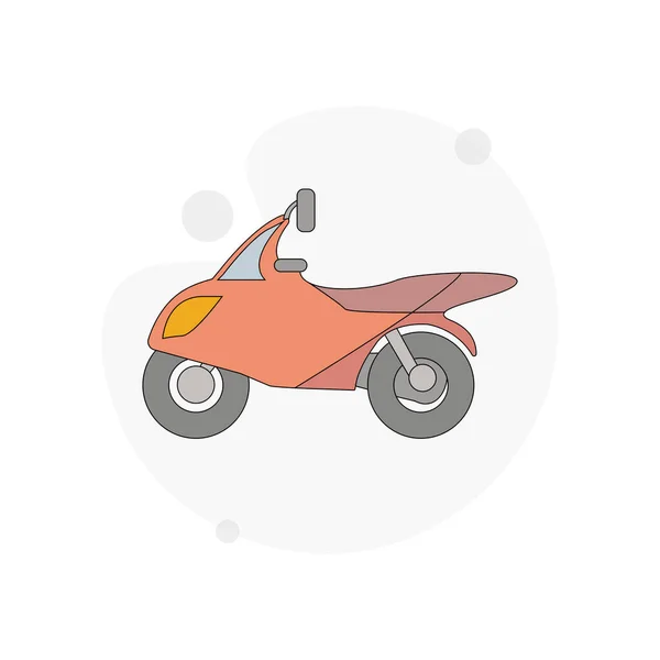 Sport Style Scooter Isolated Vector Flat Illustration White — Stock Vector