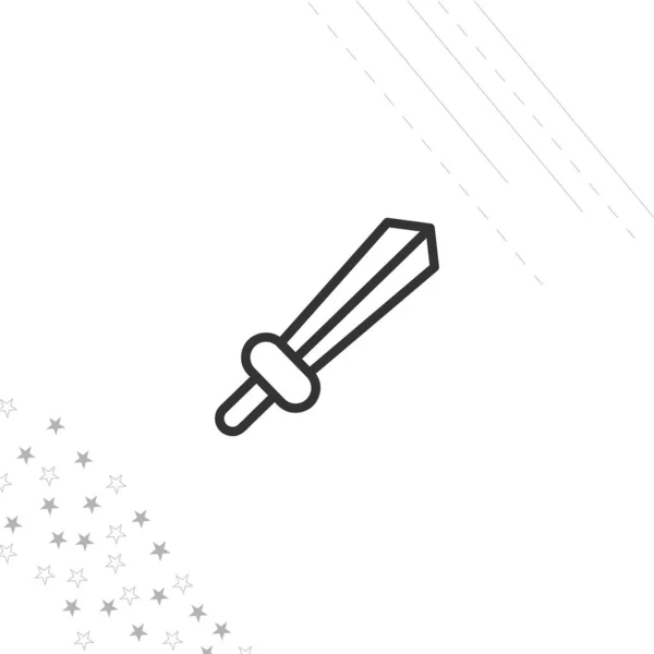 Espada Aislado Icono Línea Para Web Móvil — Archivo Imágenes Vectoriales
