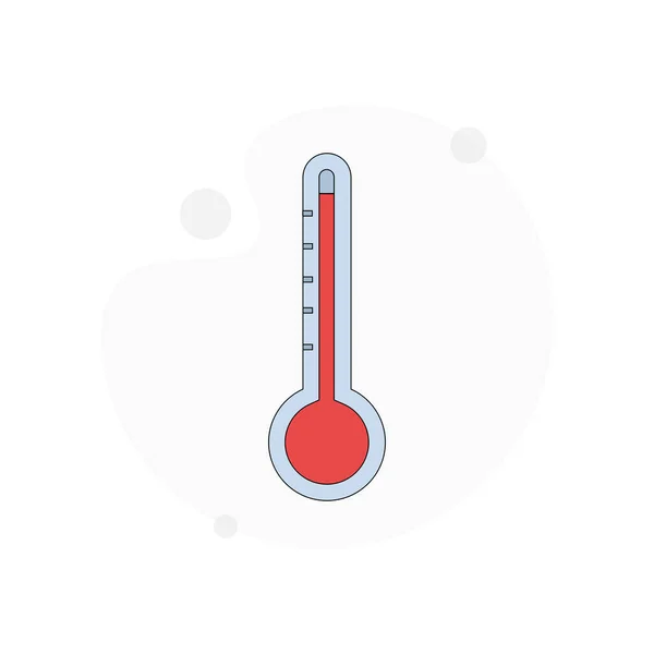 Погодний Термометр Векторна Плоска Ілюстрація — стоковий вектор