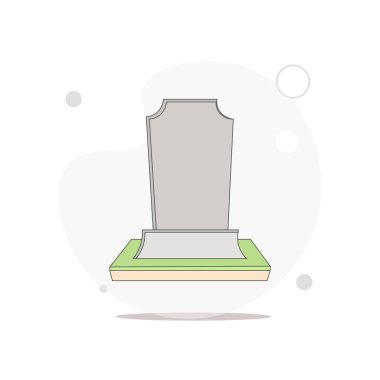 Grave Illustration, Death vektör düz beyazı