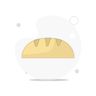 ekmek vektörü beyazı üzerine düz çizim