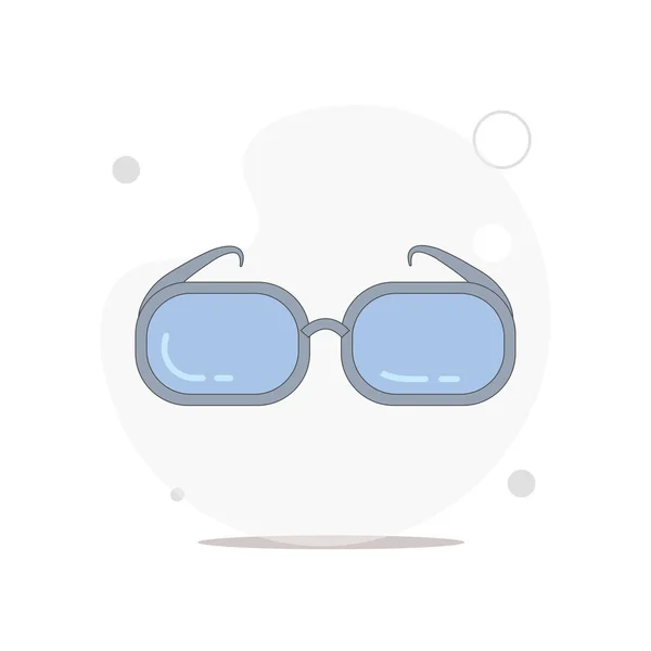 Ilustración Plana Vector Gafas Blanco — Archivo Imágenes Vectoriales