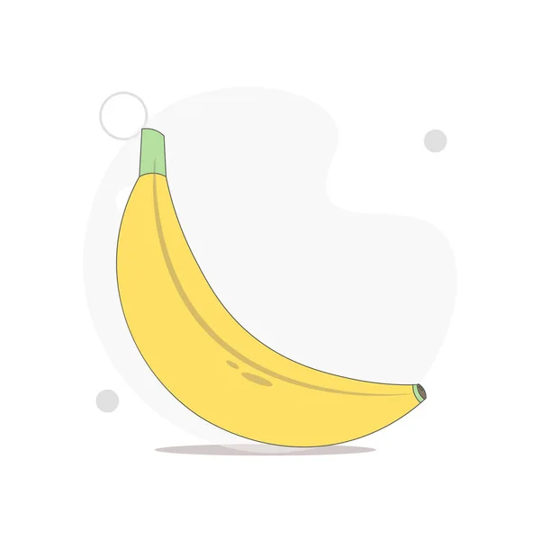 Banana Vector Flat Illustration White — Stock Vector