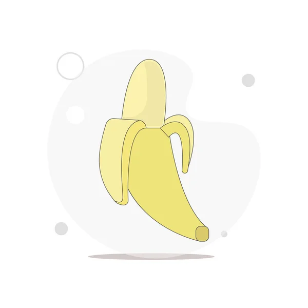 Banana Vector Flat Illustration White — Stock Vector