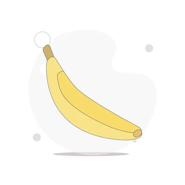 Banana Vector Flat Illustration White — Stock Vector