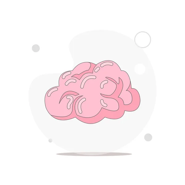 Illustration Plate Vecteur Cérébral Sur Blanc — Image vectorielle