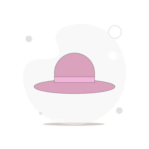 Hat Vector Flat Illustration White — Stock Vector