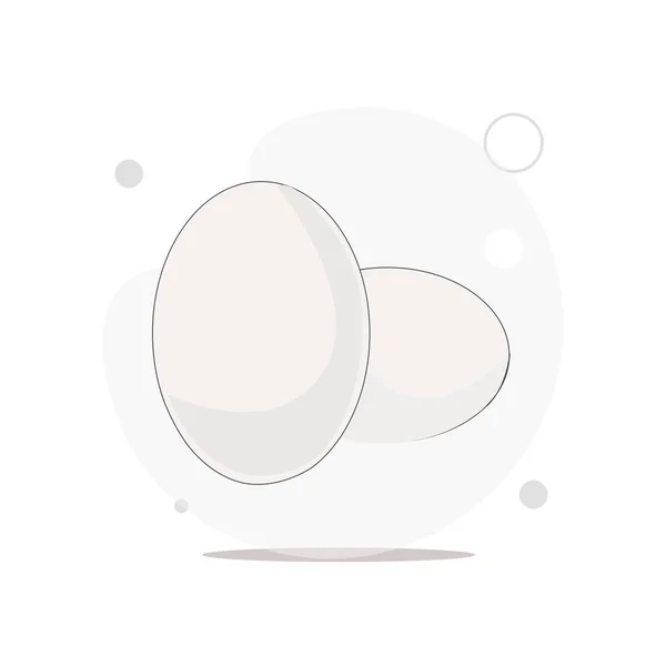 Eier Vektor Flache Abbildung Auf Weiß — Stockvektor