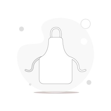 Mutfak önlüğü koruyucu giysi vektörü beyazı düz resimleme