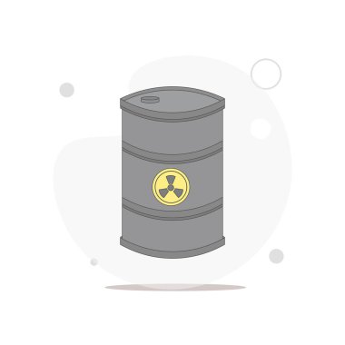 Beyaz üzerinde toksik taşıyıcı vektör düz resimleme