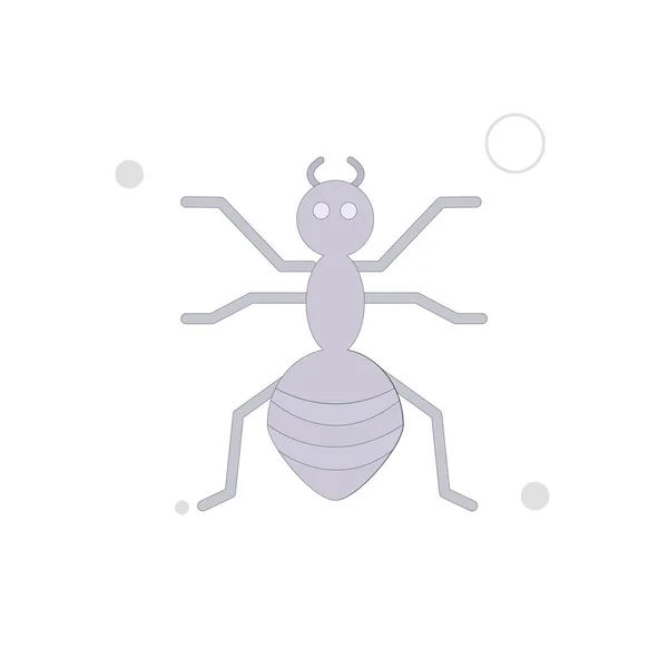 Ant Vector Flat Illustration White Background — Stock Vector