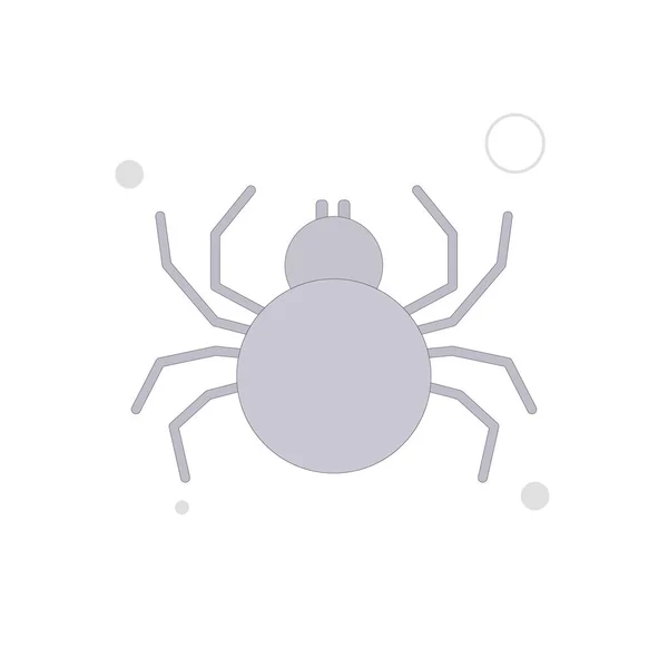 Spider Vektor Lapos Illusztráció Fehér Háttér — Stock Vector