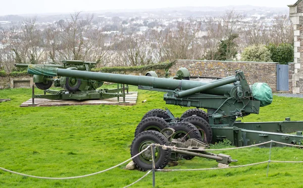 Falmouth Cornwall United Kingdom February 21St 2020 Cannons Display Pendennis — Stock Photo, Image