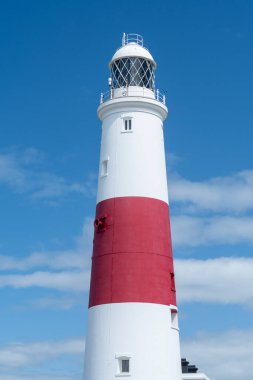 Dorset 'teki Portland Bill deniz fenerini kapatın.