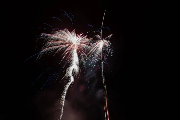 Lange Belichtung Von Feuerwerk Himmel — Stockfoto