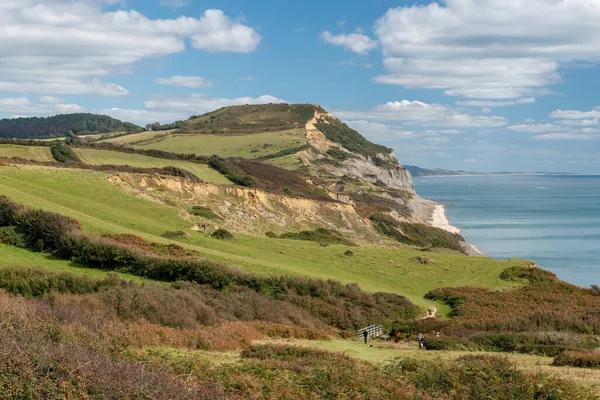 Paisaje Montaña Golden Cap Costa Jurásica Dorset — Foto de Stock