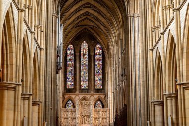 Cornwall 'daki Truro katedralinin iç görüntüsü
