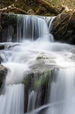 Exmoor Ulusal Parkı 'ndaki Watersmeet' te Hoar Oak Nehri 'nde uzun süre bir şelale görüldü.