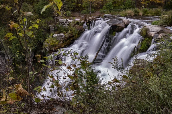 Blick Auf Die Chittenango Wasserfälle Befindet Sich Cazenovia New York — Stockfoto