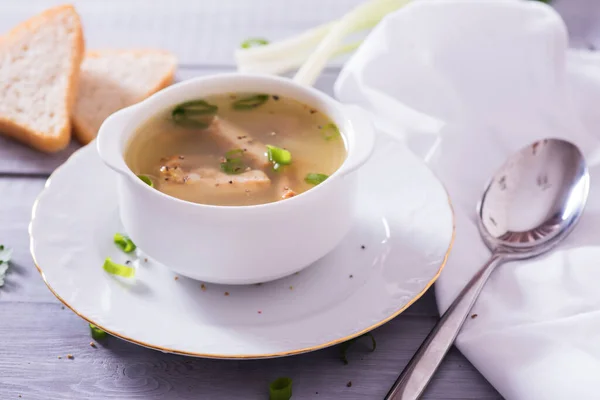 Fresh Fish Soup Ingredients Spices Cooking Woodn Background — Stock Photo, Image