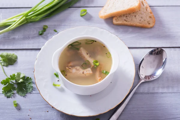 Soupe Poisson Frais Avec Des Ingrédients Des Épices Pour Cuisson — Photo