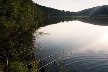 Sazan balıkçılığı, profesyonel balıkçılık ekipmanları. Gölde sazan balığı oltaları