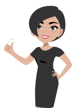 İş kadını karakteri veya İş kadını vektör çizimi