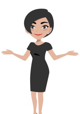 İş kadını karakteri veya İş kadını vektör çizimi