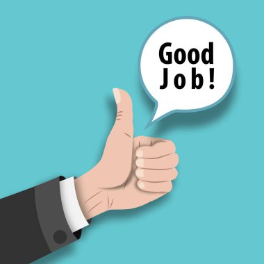 İyi bir iş ve iş adamına sahip başarılı iş konsepti anlaşma işareti, çizgi film ya da kağıt tasarım vektörü için zıplıyor