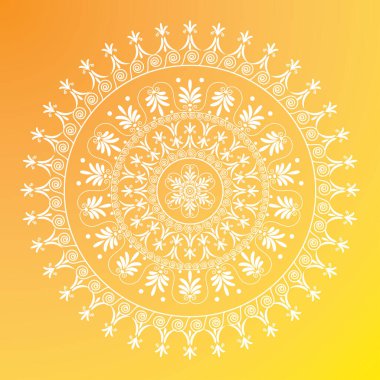 Mandala. Klasik dekoratif elementler. Geometrik arkaplan. İslam, Arapça, Hintçe, sedir motifleri.