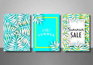 Yaz indirimi arkaplan vektör illüstrasyon şablonu 